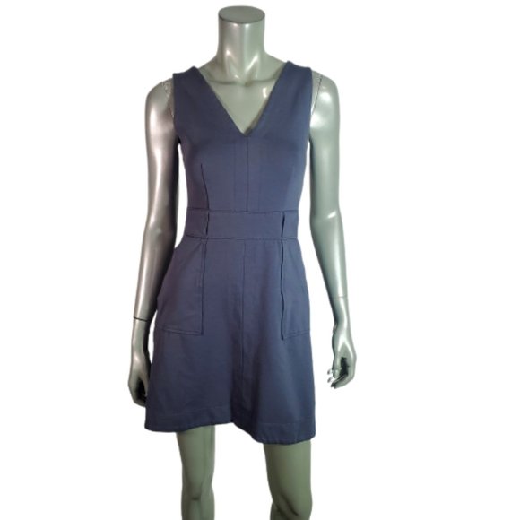 Banana Republic Dresses & Skirts - Banana Republic Womens Sheath Dress Size 2 High Waist Stretch Zip Up Purple